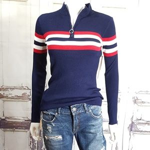 Med NWT Long Sleeve Almost Famous Blue Stripe